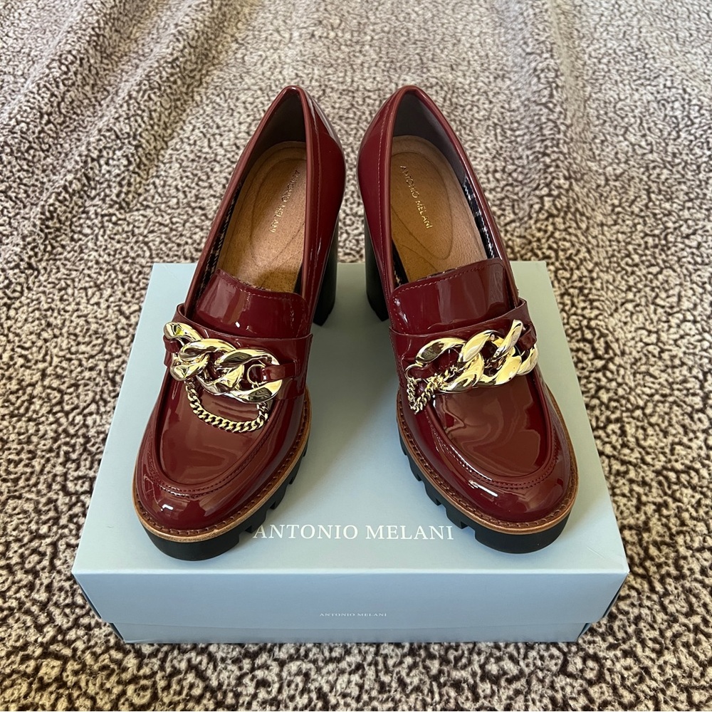 Antonio Melani (Dillard’s) Patent Leather Platform Loafer Dress Shoe